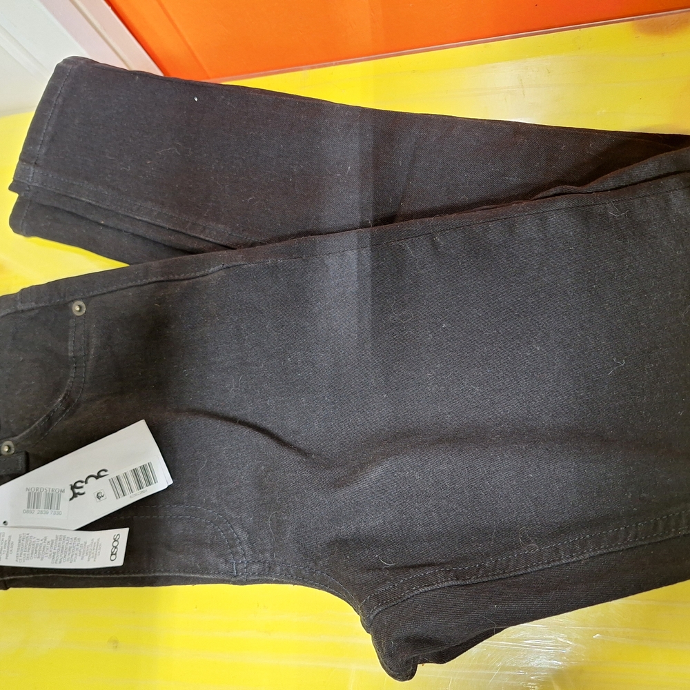Asos Design Women's Straight Leg Jeans - Black Sz 26x32